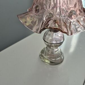 Fenton/homco Vintage Dusty Irridecent Rose Fairy Lamp